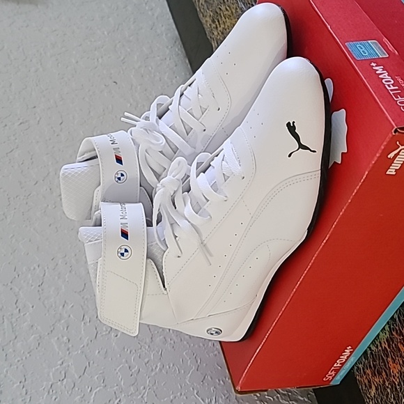 NWBT Puma MMS Neo Cat White BMW Motorsports Mids Sneakers Size: 11 - Picture 4 of 9